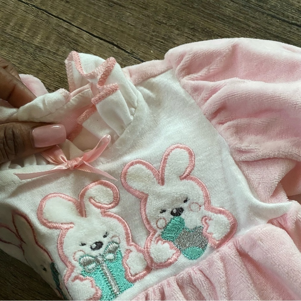 Vintage Carter’s Pink Terri Footie Pajama Sleeper for Baby Girl Size 3 months - Picture 10 of 13